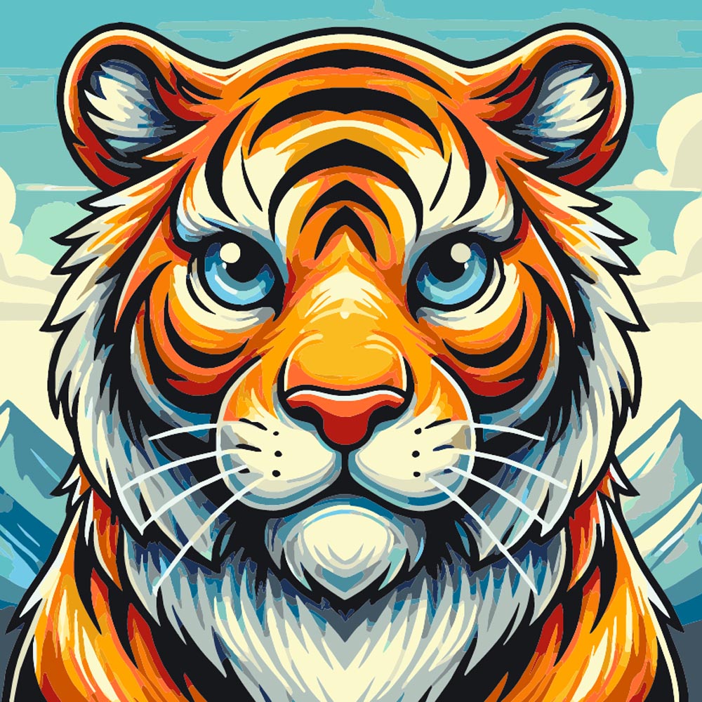 
Paint by Numbers - Wild Tiger Face