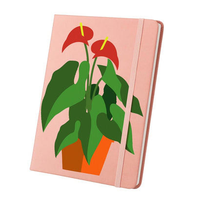 Paint by Numbers Hardcover Journal Notebook - Succulent Potted Plant
