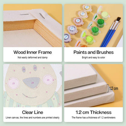 Paint by Numbers – 9 Mini Paintings | Christmas Friends Set
