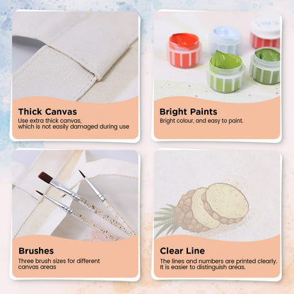 Paint by Numbers - DIY Totebag | Pineapple Twist