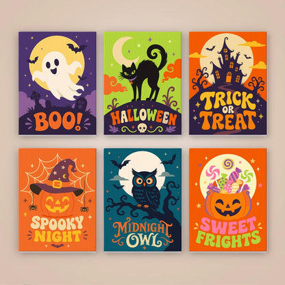 Paint by Numbers – 6 Mini Paintings | Boo and Sweet Frights Lettering Set