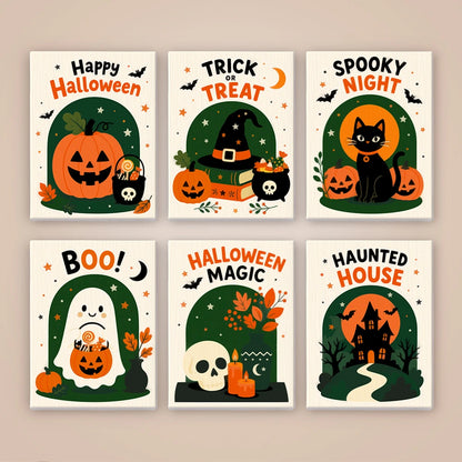 Paint by Numbers – 6 Mini Paintings | Happy Haunting Lettering Set
