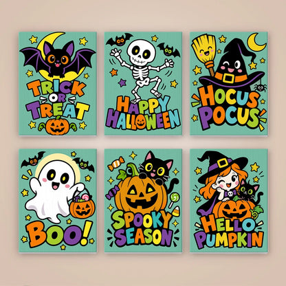 Paint by Numbers – 6 Mini Paintings | Hocus Pocus Comic Lettering Set