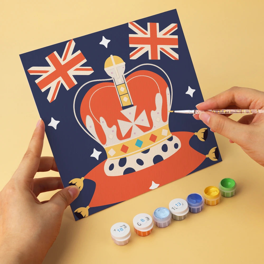 Paint by Numbers – 6 Mini Paintings | London Tea Time Squares (Square)