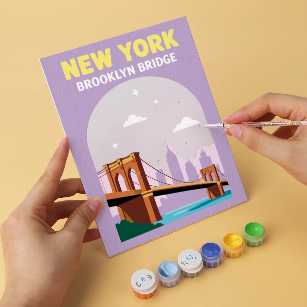Paint by Numbers – 6 Mini Paintings | World Landmark Travel Posters