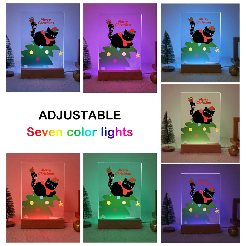 Paint by Numbers - Christmas Light | Black Cat on the Christmas Tree
