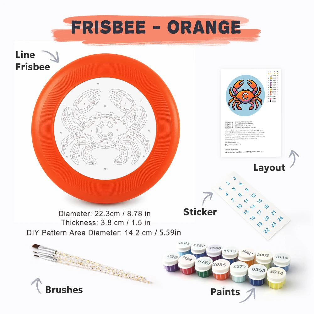 Paint by Numbers - Frisbee | Cancer Crab Sign