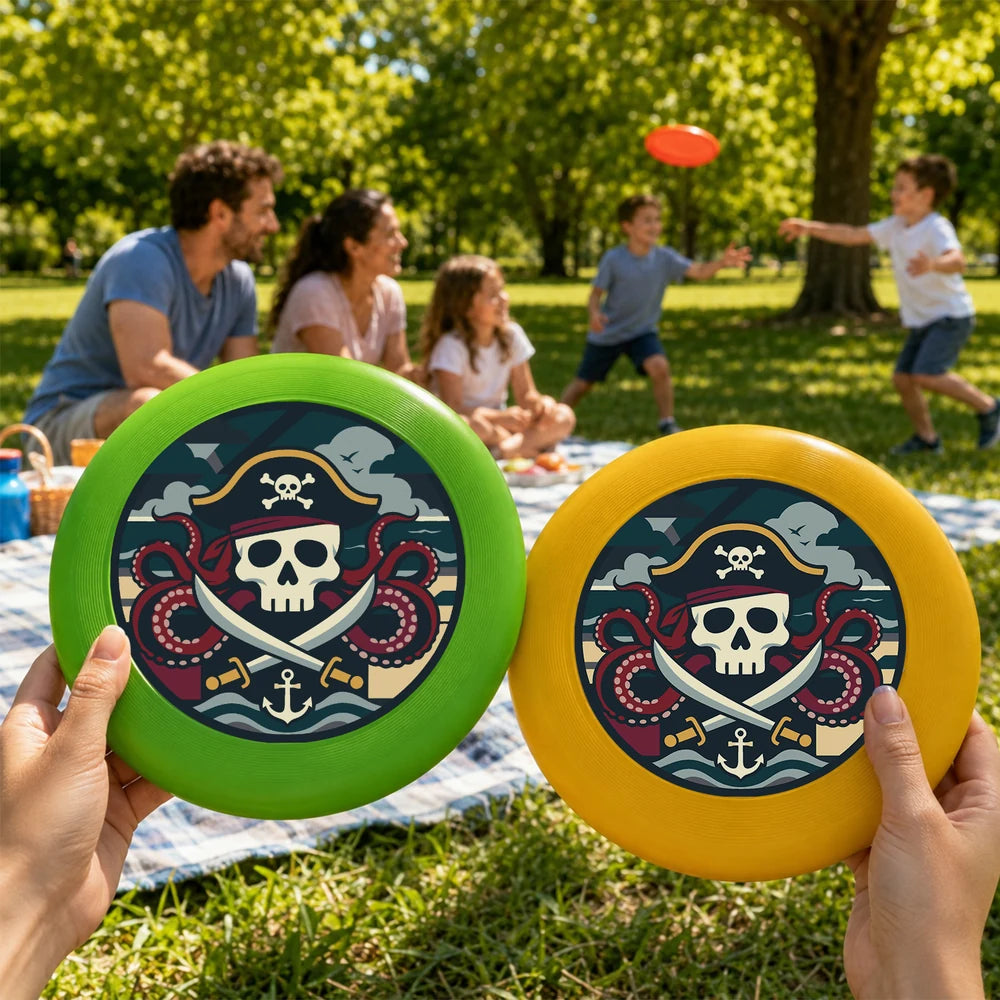 Paint by Numbers - Frisbee | Pirate Skull and Anchor