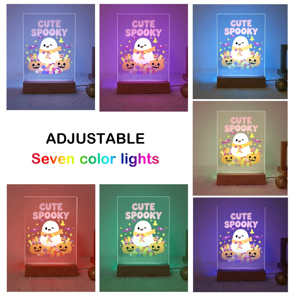 
Paint by Numbers - Halloween Light | Cute Spooky Ghost with Candy