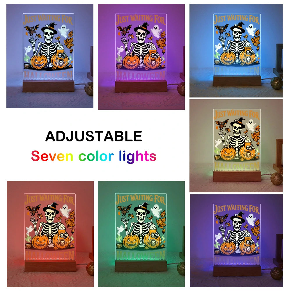 Paint by Numbers - Halloween Light | Skeleton Waiting for Halloween