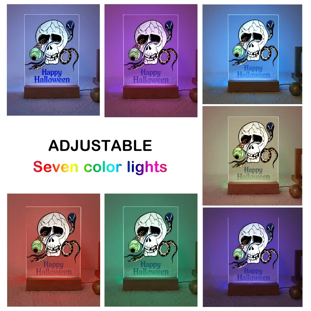 
Paint by Numbers - Halloween Light | Skull with Snake and Eye