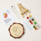 Paint by Numbers - Wood Slice | Stocking with a Golden Star