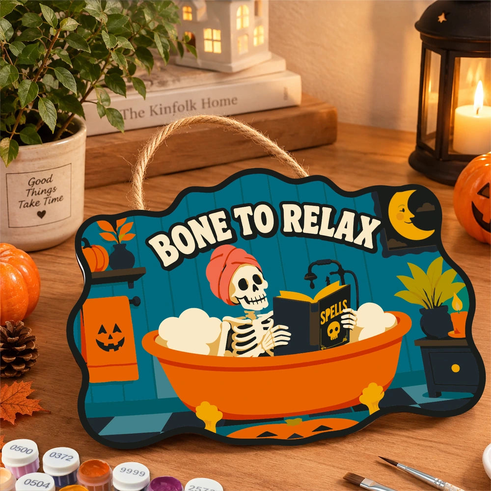 Paint by Numbers - Wooden Door Hanger | Bone to Relax