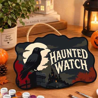 Paint by Numbers - Wooden Door Hanger | Haunted Watch