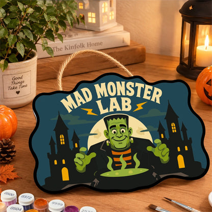 Paint by Numbers - Wooden Door Hanger | Mad Monster Lab