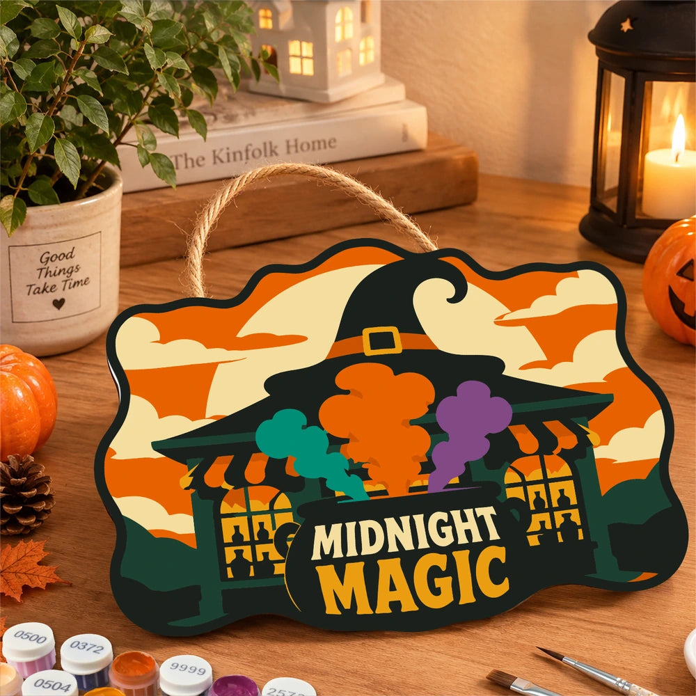 Paint by Numbers - Wooden Door Hanger | Midnight Magic