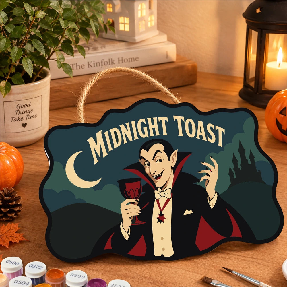 Paint by Numbers - Wooden Door Hanger | Midnight Toast