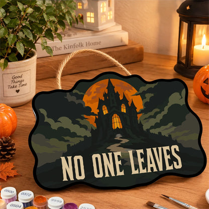Paint by Numbers - Wooden Door Hanger | No One Leaves