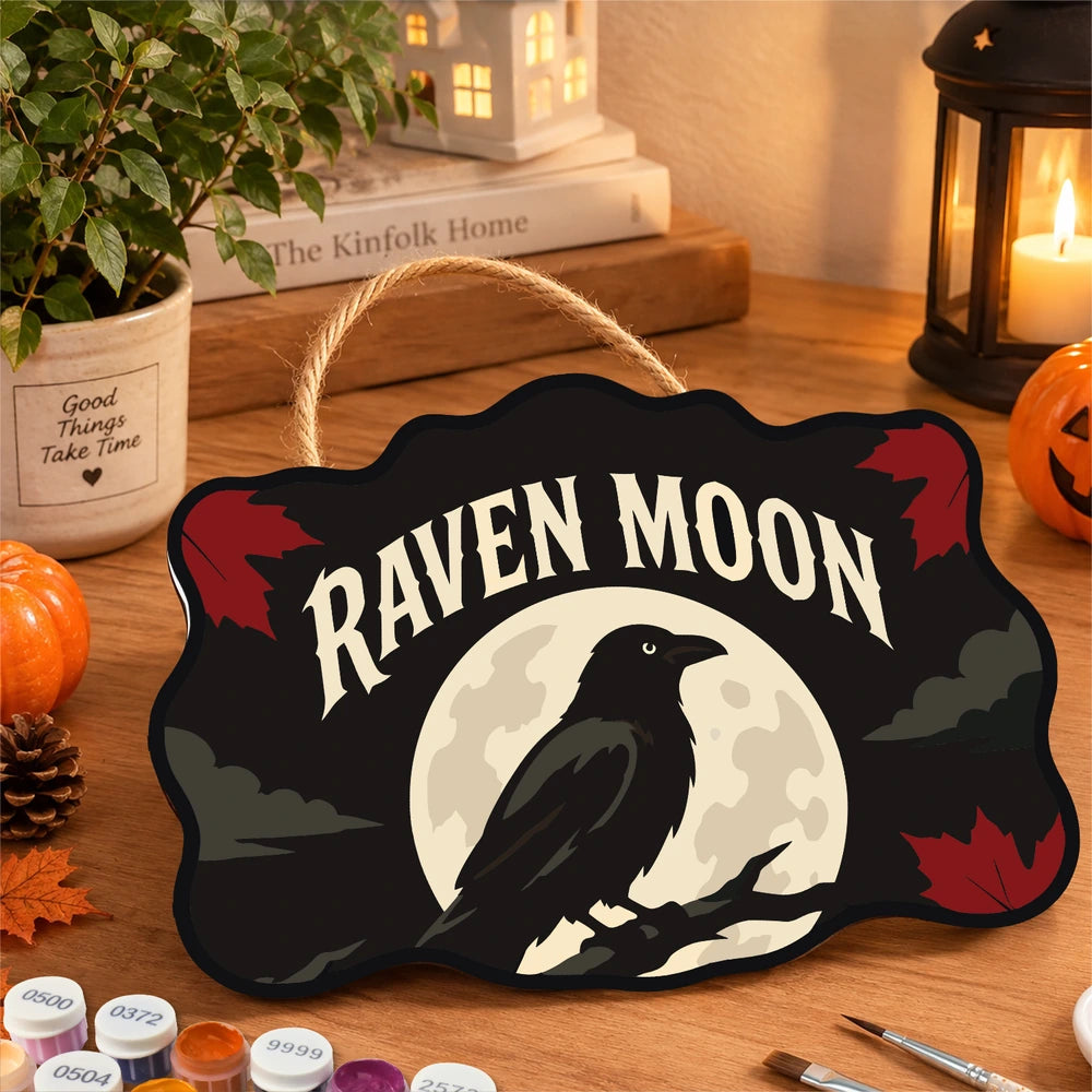 Paint by Numbers - Wooden Door Hanger | Raven Moon