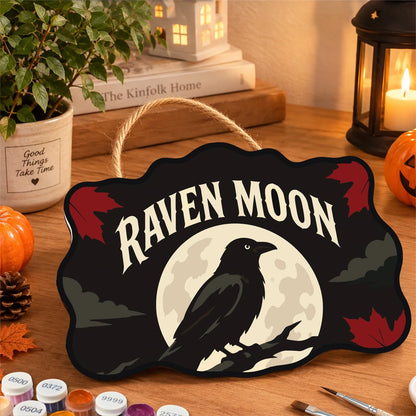 Paint by Numbers - Wooden Door Hanger | Raven Moon