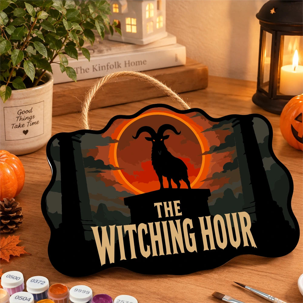 Paint by Numbers - Wooden Door Hanger | The Witching Hour