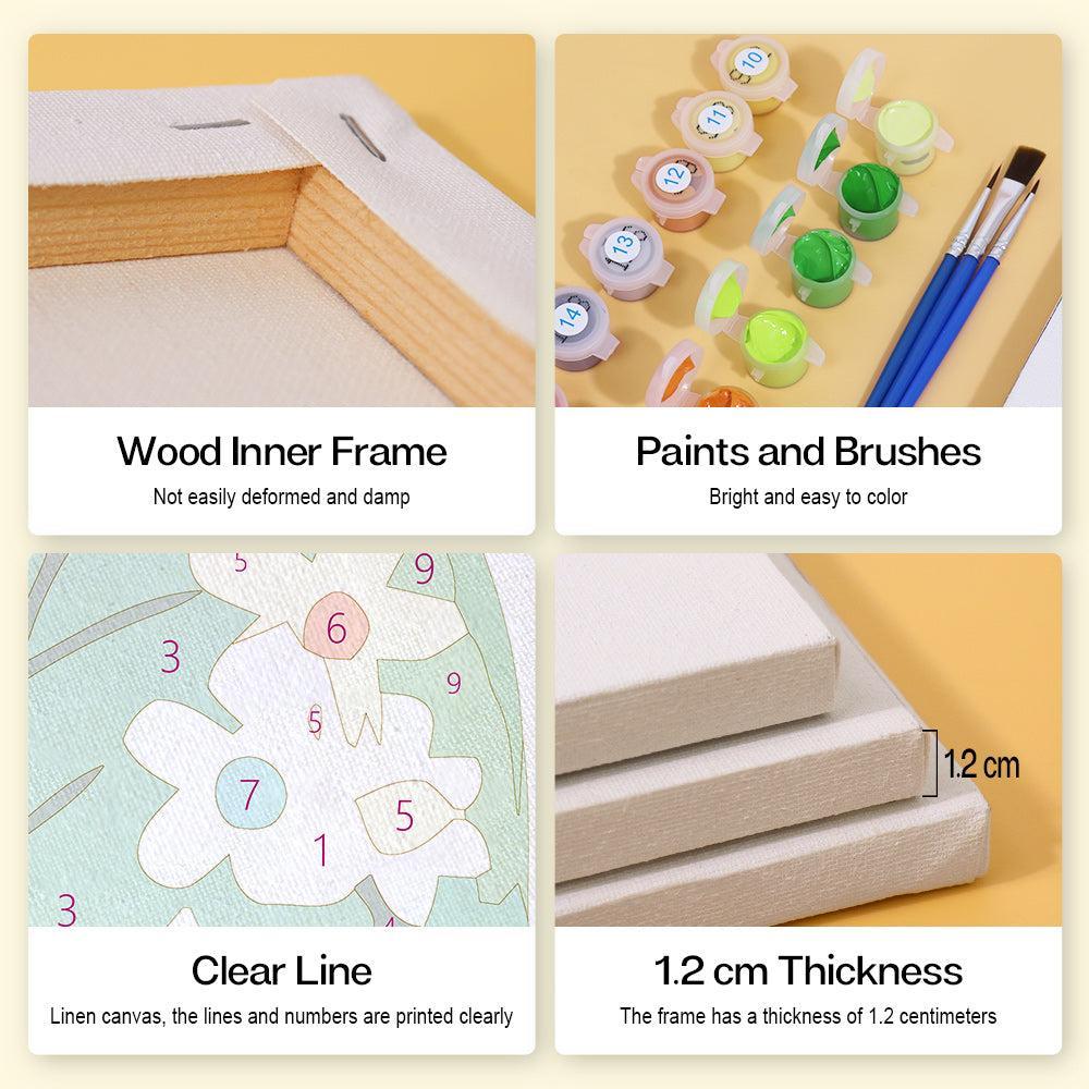 Paint by Numbers – Alphabet Painting Kit | A to Z Leafy Green Letters