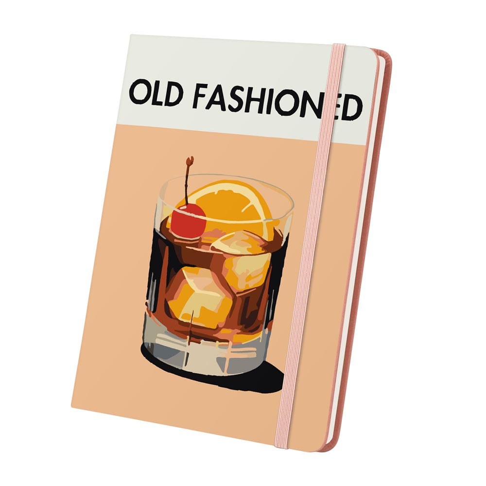 Paint by Numbers Hardcover Journal Notebook - Old Fashioned Cocktail