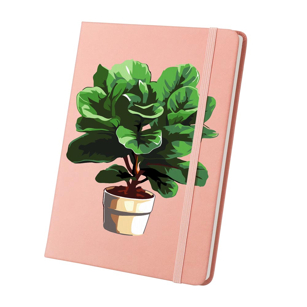 Paint by Numbers Hardcover Journal Notebook - Potted Plant