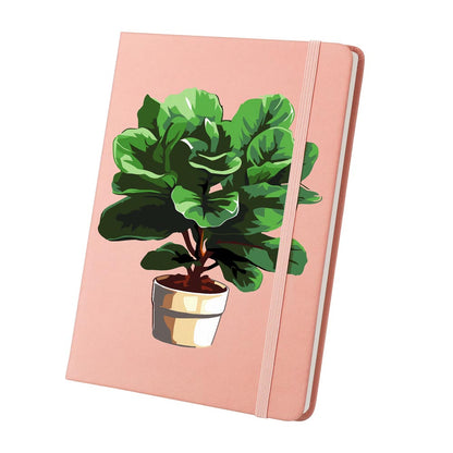 Paint by Numbers Hardcover Journal Notebook - Potted Plant
