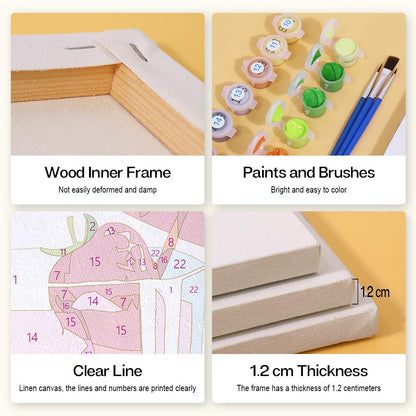 Paint by Numbers – 6 Mini Paintings | Summer Fruit Drinks Collection