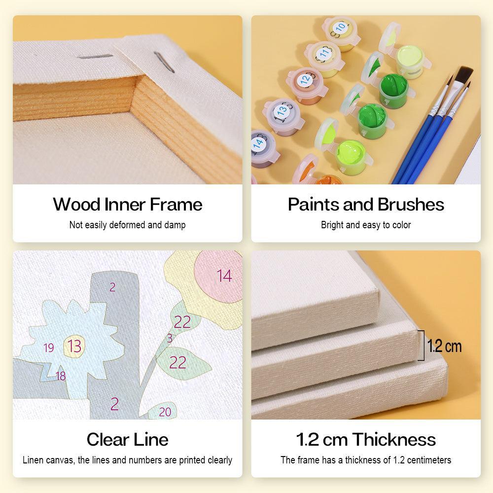 Paint by Numbers – Alphabet Painting Kit | A to Z Floral Letters