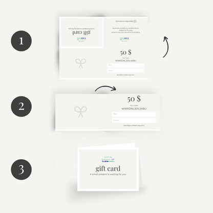 Paint by numbers - gift card