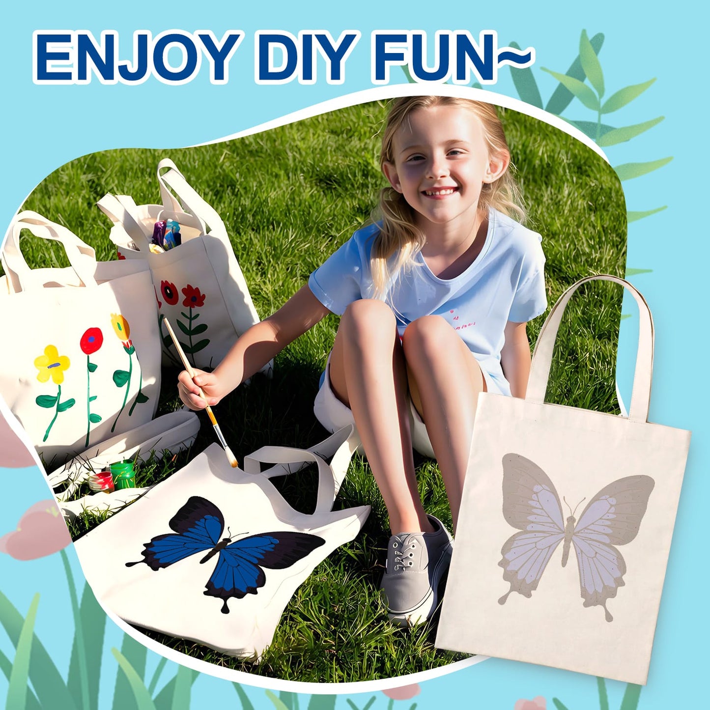 Paint by Numbers – DIY Totebag | Blue Majesty
