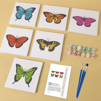Paint by Numbers – 6 Mini Paintings | Butterfly Collection