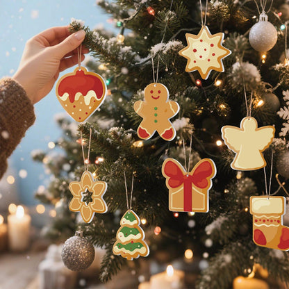 Paint by Numbers – 8 Christmas Ornaments – Angel, Gingerbread & Festive Cookie Set