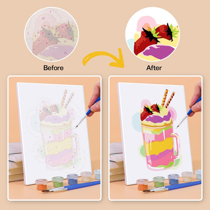 Paint by Numbers – 6 Mini Paintings | Milkshake Set 2