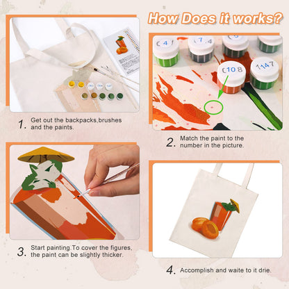 Paint by Numbers – DIY Totebag | Apricot Juice
