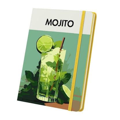 Paint by Numbers Hardcover Journal Notebook - Mojito Cocktail