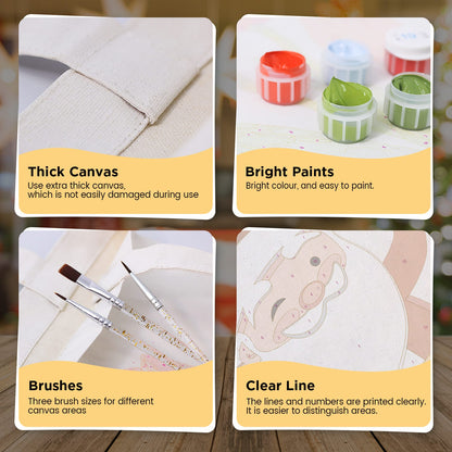 Paint by Numbers – DIY Totebag | Jolly Santa Claus