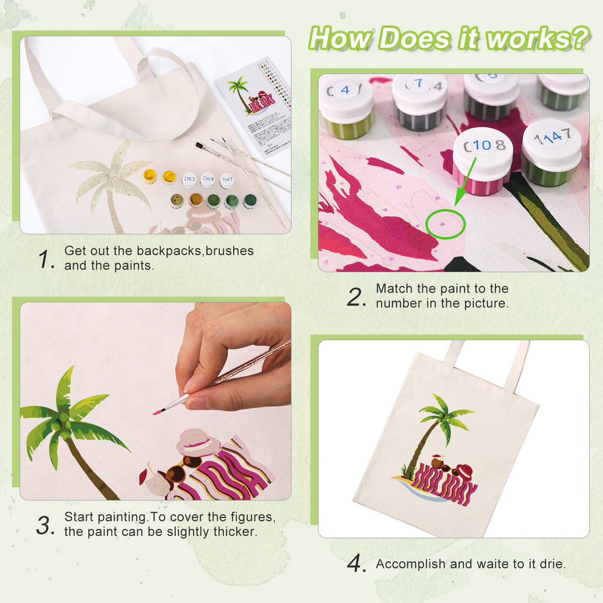 
Paint by Numbers – DIY Totebag | Holiday Vibes