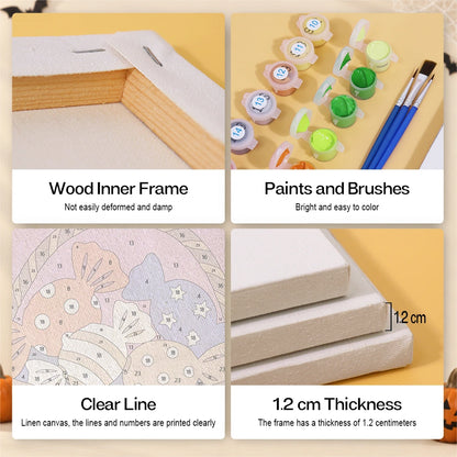 Paint by Numbers – 6 Mini Paintings | Autumn Witchcraft Still Life Set