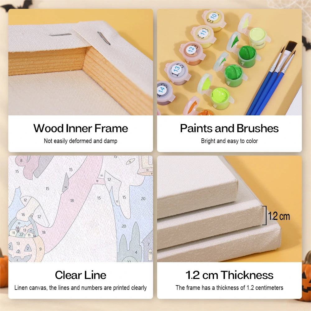 Paint by Numbers – 6 Mini Paintings | Faithful Autumn Blessings Set