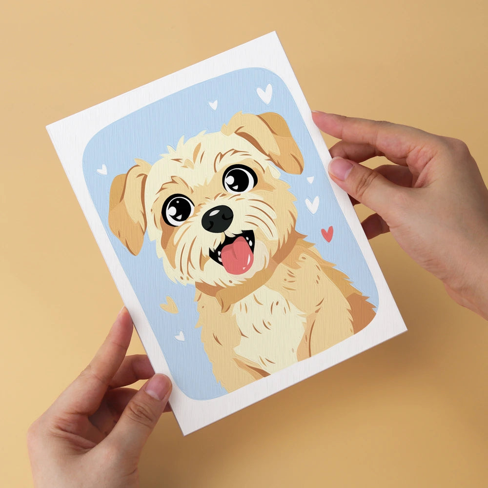 Paint by Numbers – 6 Mini Paintings | Happy Puppy Portraits