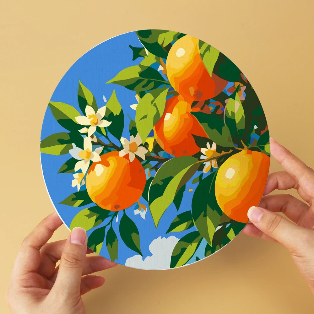 
Paint by Numbers – 6 Mini Paintings | Italian Citrus Summer (Round)