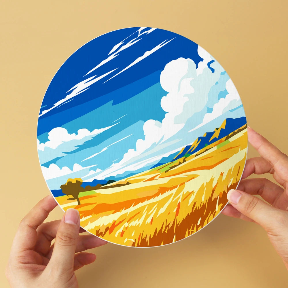 
Paint by Numbers – 6 Mini Paintings | Vivid Nature Rounds (Round)