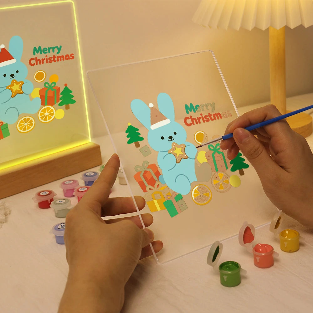 
Paint by Numbers - Christmas Light | Blue Bunny with a Golden Star