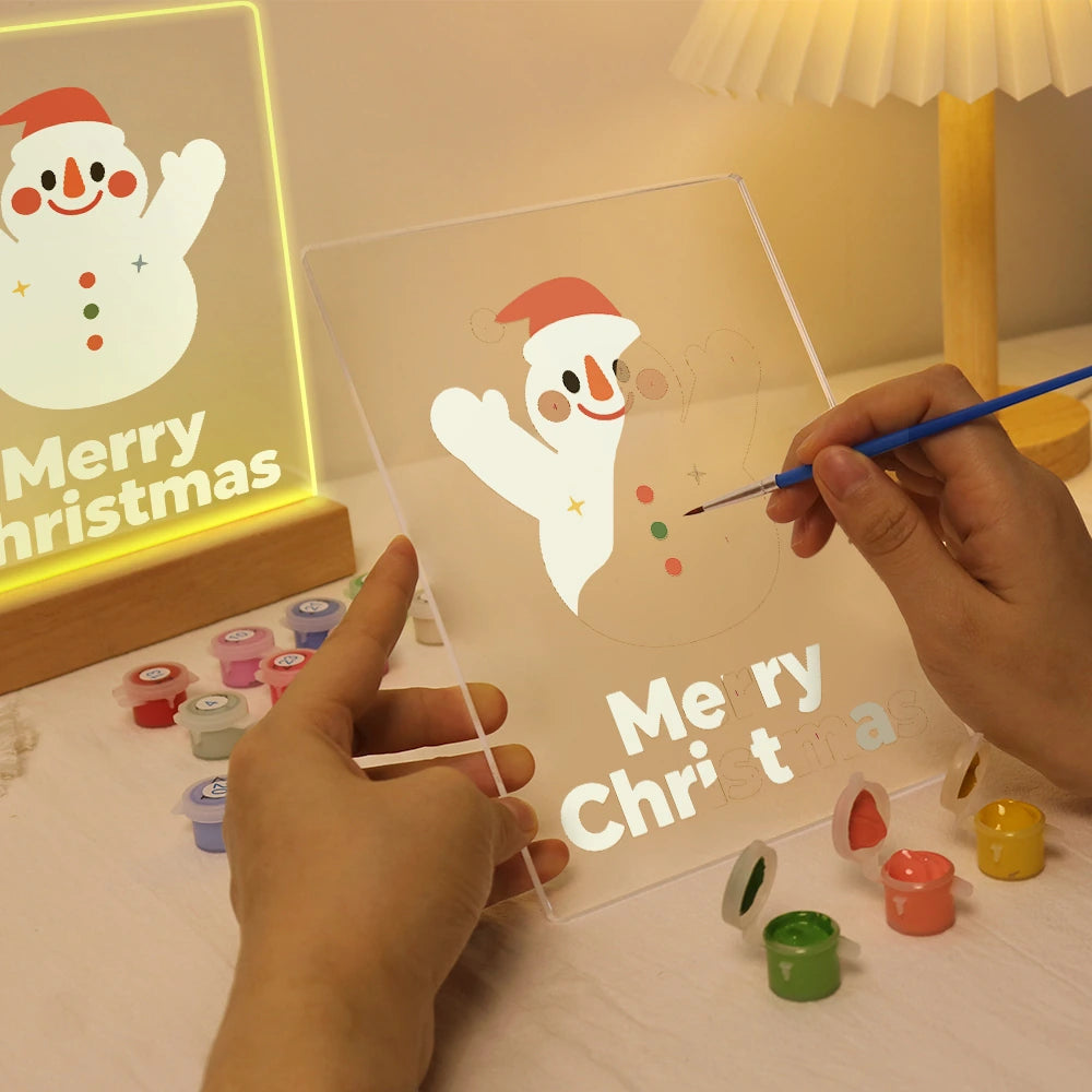 Paint by Numbers - Christmas Light | Cheering Little Snowman