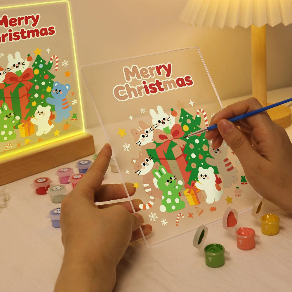 
Paint by Numbers - Christmas Light | Christmas Animals with Presents