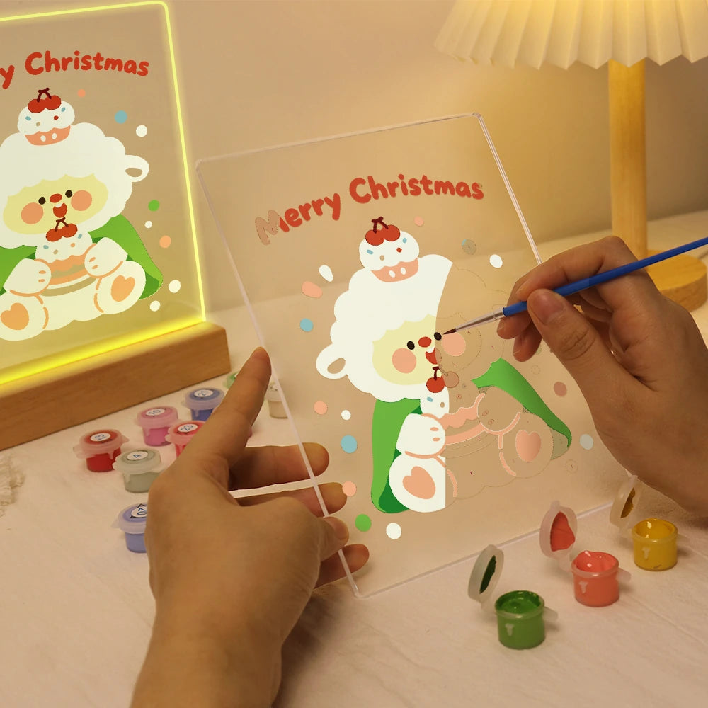 Paint by Numbers - Christmas Light | Little Sheep with Cupcake