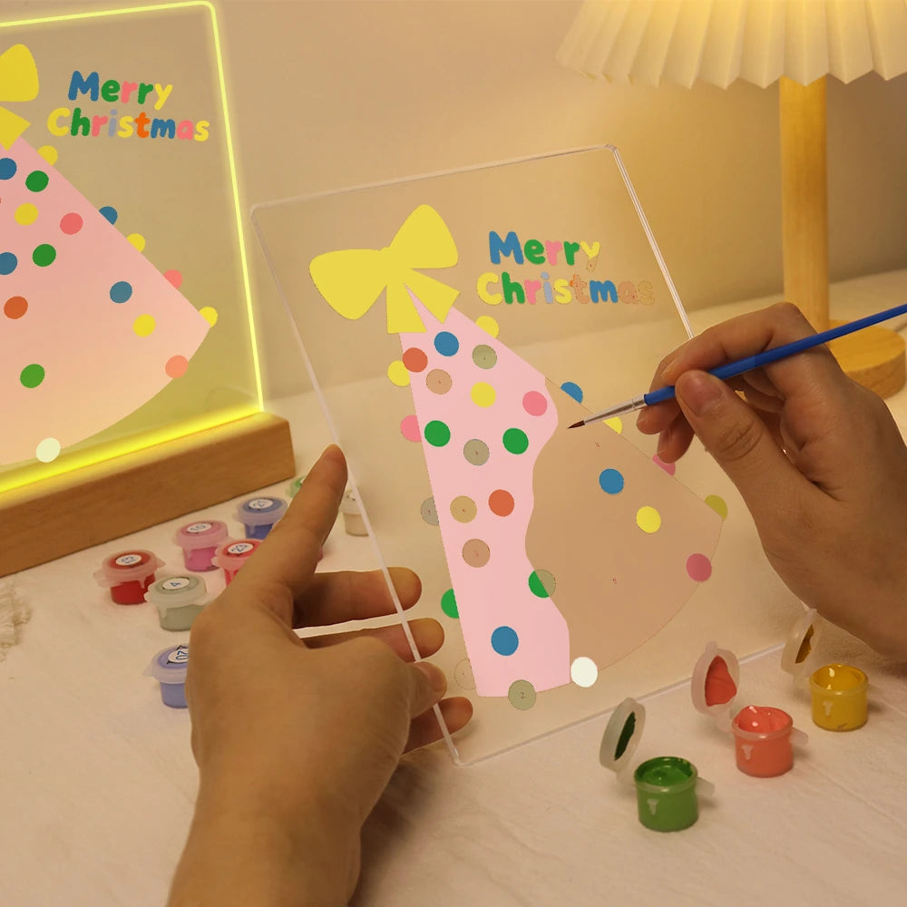 
Paint by Numbers - Christmas Light | Pink Party Hat Tree